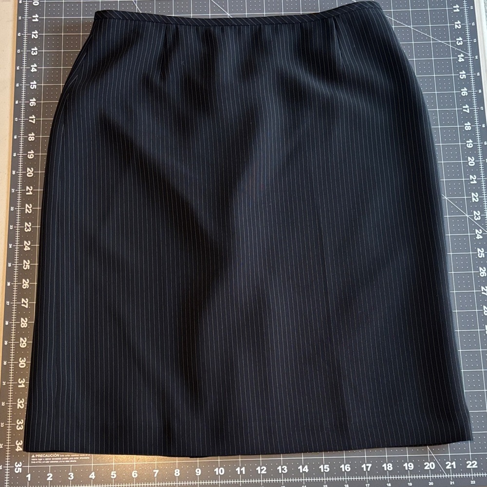 Elegant Black Pinstripe Skirt